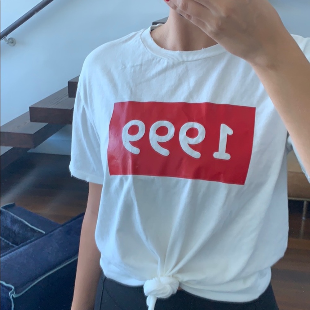 White and Red 1999 T Shirt